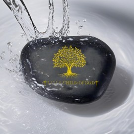 Unique Tree of Life Inspirational Stone Gift Religious Gifts for Christian Women, I'm Child of God Bible Verses Natural Engraved Rocks Gifts, Novelty Keepsake Catholic Spiritual Encouragement Gift