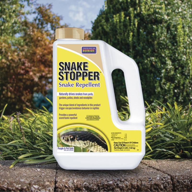 Bonide Snake Stopper Snake Repellent, 4 lb. Ready-to-Use Granules for