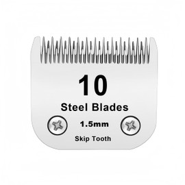Filymosie 10 Skip Tooth Blades,Detachable Pet Dog Grooming Steel Blade，Compatible with andis/Oster A5/Wahl KM10 Series Clippers,Cut Length 1/8-Inch (3.2mm)