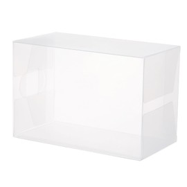 MECCANIXITY Plastic Retail Boxes 3.9"x3.1"x5.9" (100x80x150mm) Gift Box with Protecting Film for Candy, Cookies, Christmas, Wedding, Party Wrapping Clear Pack of 10