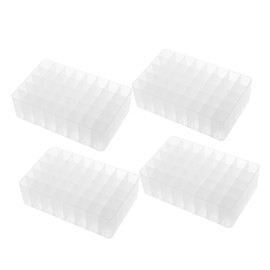 STOBOK 4pcs Marker Storage Box Desktop Pen Organizer Plastic Pencil Organization Plastic Pen Holder