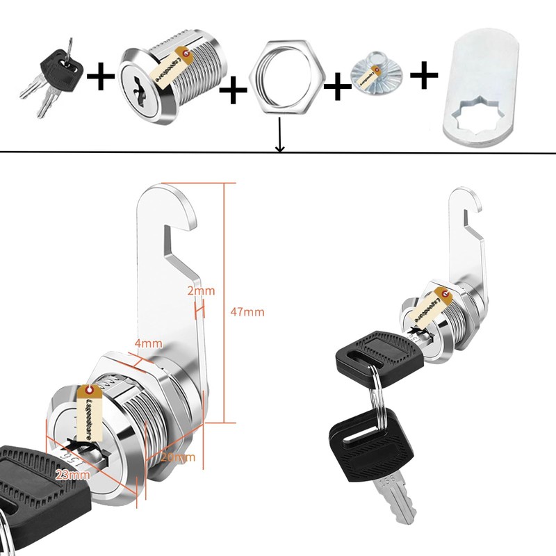 Lsgoodcare 5Pack Security Mailbox Lock Cabinet Drawer Cupboard Cam Lock