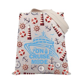 BDPWSS Cruise Ship Gift Cruise Trip Tote Bag Cruise Vacation Gift Cruise Themed Gift On Cruise Mode Travel Pouch For Friend (cruise mode TGCA)