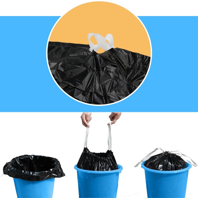 Dynko Small Bin Liners Bags, 10 Liter Drawstring Trash Bag,