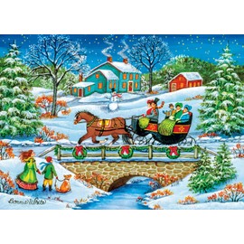 MasterPieces 1000 Piece Christmas Jigsaw Puzzle - Over The River - 19.25"x26.75"