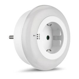 REV Nachtlicht, 3 Farben, LED Nachtlicht, Nachtlicht Steckdose mit Dämmerungsautomatik, 0,5W, 5LUX, weiss
