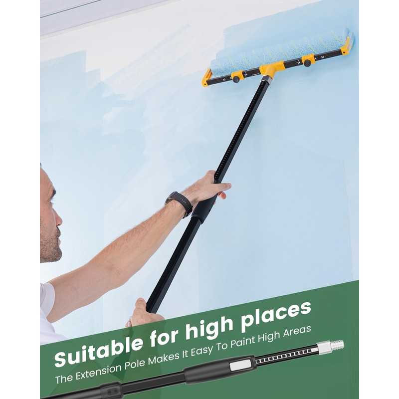 Voomey Professional Telescopic Extension Pole 2.3-4 ft Dual Paint Roller