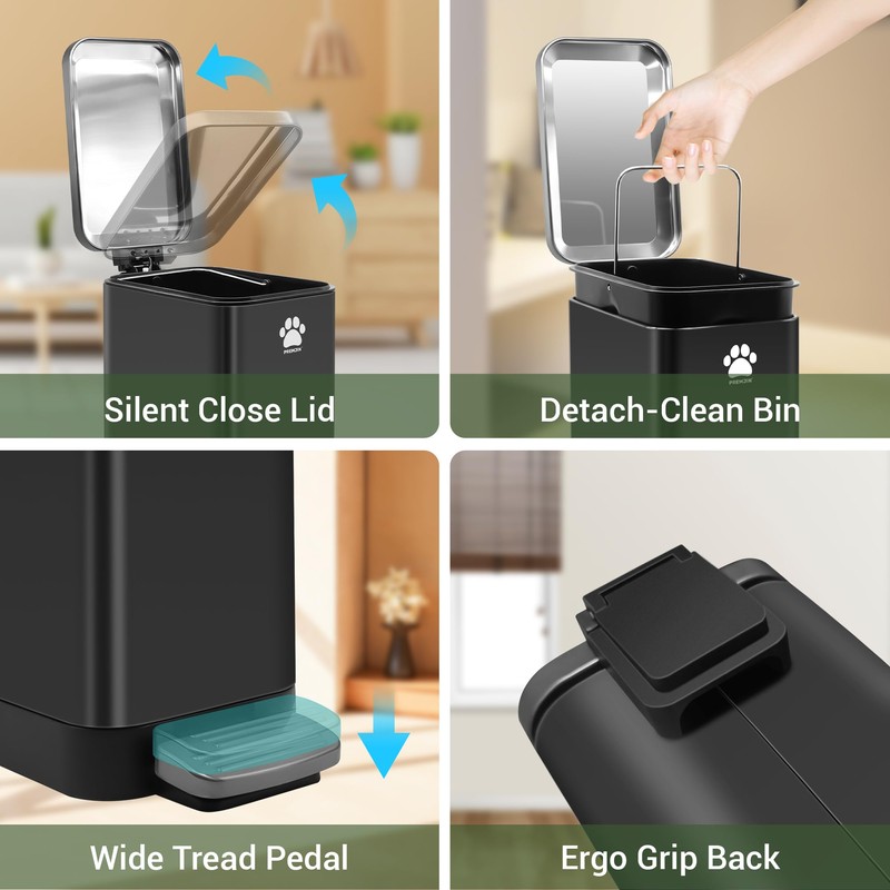 PREMJIN Dog Poop Trash Can Outside with Poop Scooper for