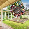 Hanging Wolf Wind Spinner for Outdoor Indoor 3D Stainless Steel