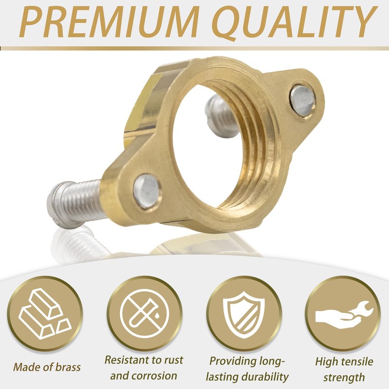 2 Pack Brass Faucet Lock Nut, Female Thread Hex Lock