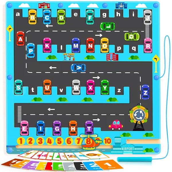 DOLNOW Magnetic Alphabet Maze Montessori Toys, Travel Toys for Boys