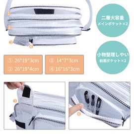 NOTAG Engineer Bag, Shoulder, Anti-Static, Clean Bag, Shoulder Bag, Transparent, Large, Tool Bag, Clean Room, Work, Construction, Work, clear