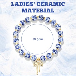 Mrltau Flower Vintage Beads Friendship Bracelets, Bow Charm Bracelet Women, Delicate Design Bow Bracelet, Friendship Bracelet, Women's Gifts, Bow Bracelet