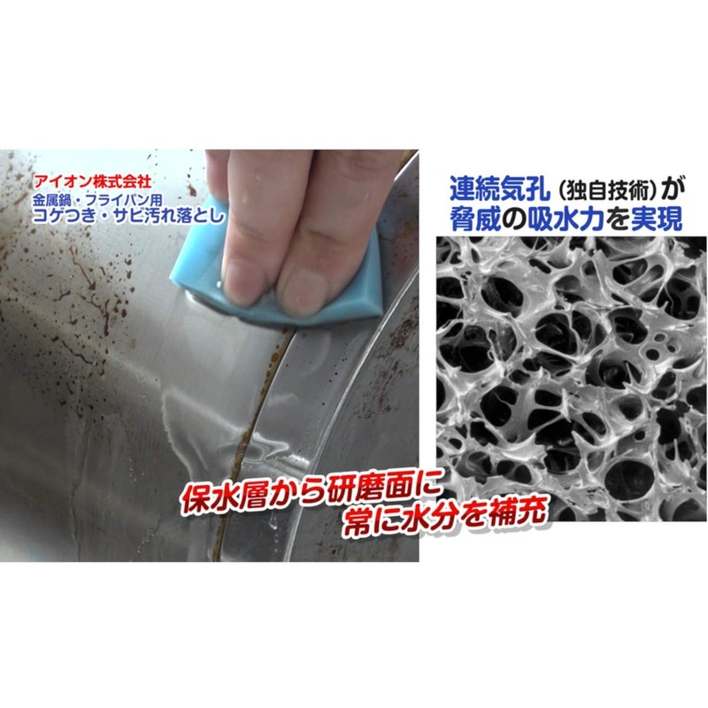 Aion Dirt Remover Block for Metal Pots and Frying Pans,