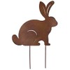 B2S BACK2SEASON Metal Rabbit, Rust Look, Garden Stake, Happy Easter,