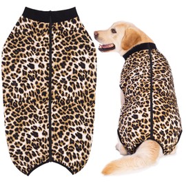 KUVEELA PET Large Dogs, Medium Dogs, Postoperative Clothes, Female, Male, Dogs, Post-surgery Clothes, Nursing Clothes, Pet Clothes, Elizabeth Collar, Contraception, Weaning, Wound Protection (Leopard