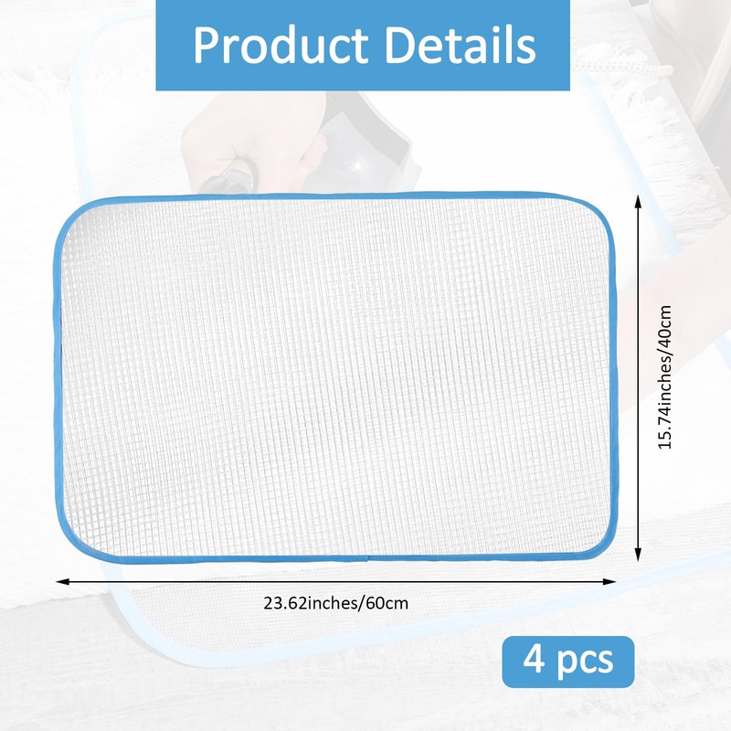 Teaaha Protective Pressing Cloth for Ironing, 4 Pack Ironing Cloth