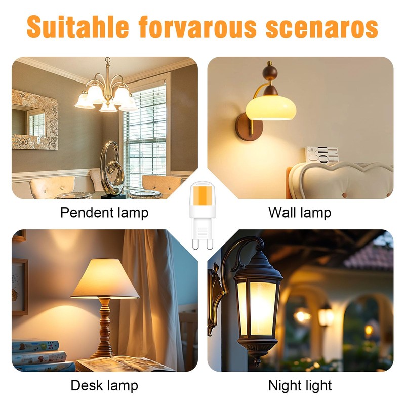 TZHILAN G9 LED Bulb 3000K Warm Light Bulbs 250 Lumens,