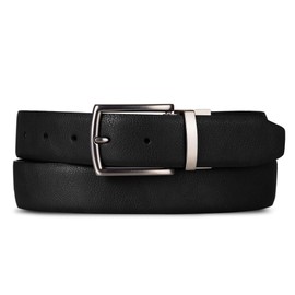 Nautica Men's Reversible Leather Belt | 2-in-1 | Classic | Everyday | Business | Work | Dress | Casual | Metal Buckle, Pebbled - Navy/Black, 36 Inch