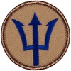 Trident Symbol Patrol Patch - 2" Diameter Round Embroidered Patch (Sew-on)