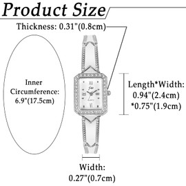 JewelryWe Women's Quartz Analog Round Small Rose Gold Waterproof Stainless Steel Bracelet Wristwatch for Daily Use, silver, Elegant