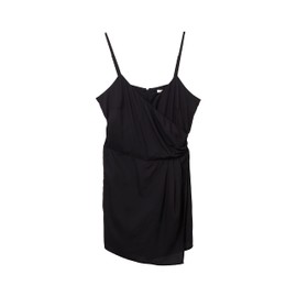 TOM TAILOR Denim Women's 1036938 Jumpsuit in wrap Look, 14482-Deep Black, XL