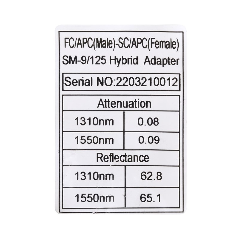 Duogalia FCAPC Male to SCAPC Female Fiber Optic Adapter SingleMode