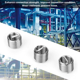 WQAPVHBG M5 x 0.8mm x 1.5D Helicoil Thread Repair Kit, 304 Stainless Steel Insert Screw, 100Pcs Wire Inserts Screws as Accessories for Needing Frequently Disassembled Parts