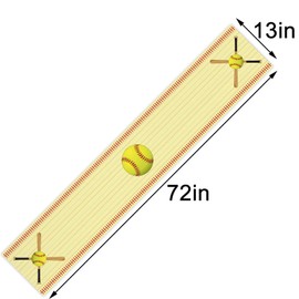 Jiudungs Linen Softball Table Runner 72 Inches Long Softball Tablecloth Softball Party Favors Sports Themed Birthday Party Baby Shower Decorations and Supplies