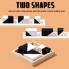 Block Puzzle, Plastic Cube Puzzle with Storage Tray Hidden Geometric