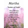 Martha "Seeker of Truth" Keepsake Name Meaning Card with Bible Verse
