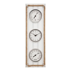 La Crosse Clock BBB86064 25" Beadboard Quartz Clock with Temp and Humidity