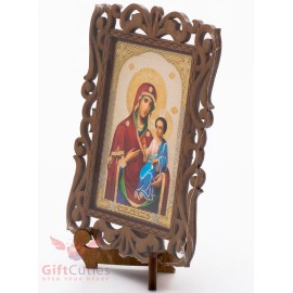 Christian Orthodox wooden Icon Panagia Portaitissa Иверская икона Божией Матери