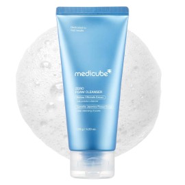 medicube Facial Cleanser Zero Foam Cleanser | Daily Gentle Cleansing Foam for Sensitive Skin | Excess Sebum Control, Hydrationnet weight: 120g, color: Ivory