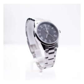 Reloj Bulova Classic 96l272 Correa Plateado Bisel Plateado Fondo Gris oscuro