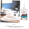 LABRIMP 2pcs Refillable Body Wash Pump Bottle Cartoon Liquid Dispenser