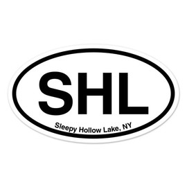 SHL Sleepy Hollow Lake New York Oval Car Sticker Indoor Outdoor 5" x 3"