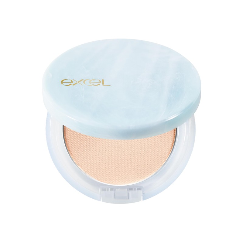 excel Protective UV Retouch Powder with Puff, Clear Beige, Limited