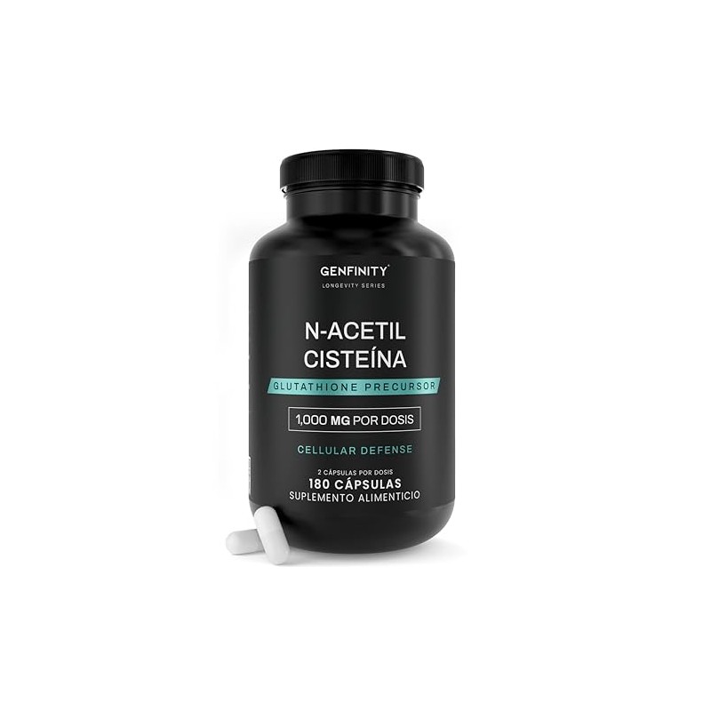 Acetil Cisteína Nac 000 Por Dosis 180 Cápsulas Pureza Grado