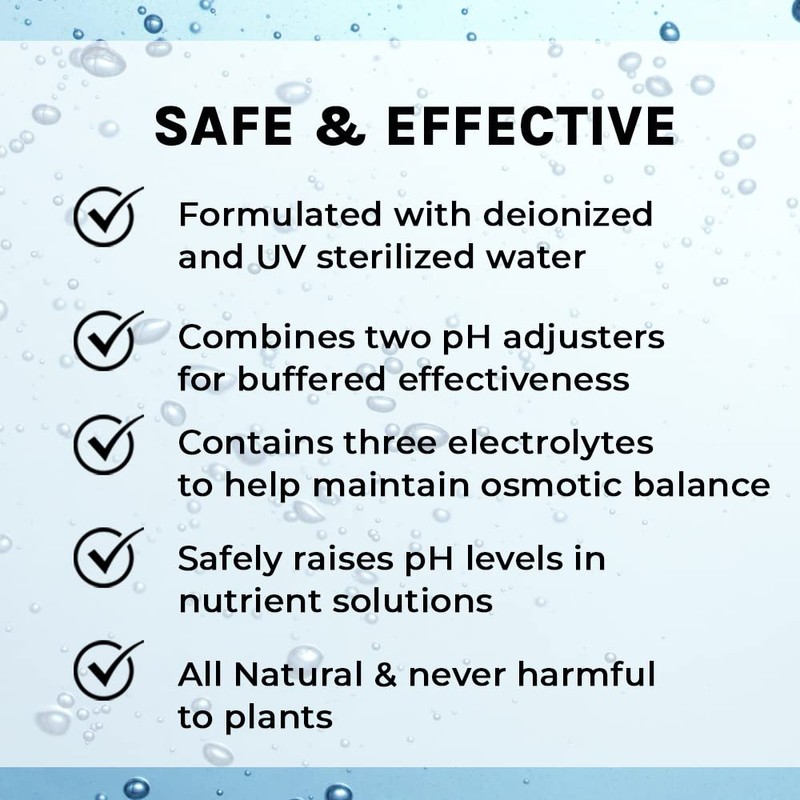 Microbe Life Hydroponics pH Up pH Control Liquid, Premium Buffering