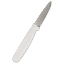 Crestware 3.5-Inch Paring Knife, Plain High Carbon German Steel with White Handle