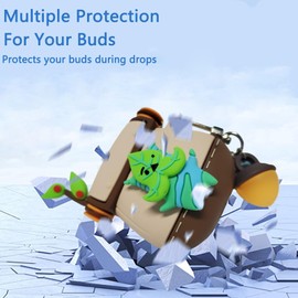 【2 in 1】 SKPY Korok Yahaha Backpack Fashion Funny Case for AirPods 2nd/1st Generation Silicone Cover with Cleaning Tools Luminous Pendant for Boys Girls Womens Mens