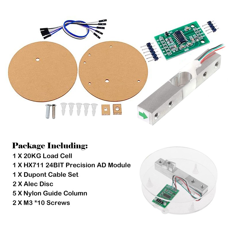 Geekstory 20kg Digital Load Cell Weight Sensor HX711 AD Converter