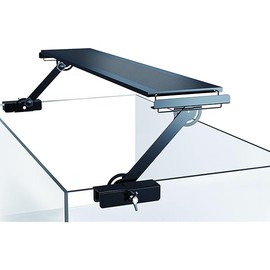 Adjustable Aquarium Light Stand for Lidless Tanks 0-6.5" Height, Up to 4.9" Width Rust-Proof Metal Bracket with 12kg Capacity, No Lid Required Open Top Fish Tank Mount for LED Lighting Systems