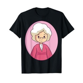 Cute Cartoon Grandma Character Illustration For Kids T-Shirt