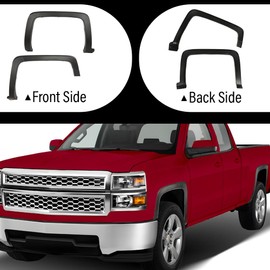 ANDPLAY Fender Flares Compatible with Chevy Silverado 1500 2014-2018/Fit Chevy Silverado 2500 3500HD 2015-2019 (6.5' and 8' Long bed, Factory Style Textured), NOT fit GMC Sierra, NOT Fit Dually model