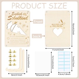 Wooden Enrolment Money Gift, Wooden Wish Filler, Finally School Child Money Gift Packaging, First Day of School Gifts, Birthday Money Gift, First Day of School Gifts for Boys and Girls