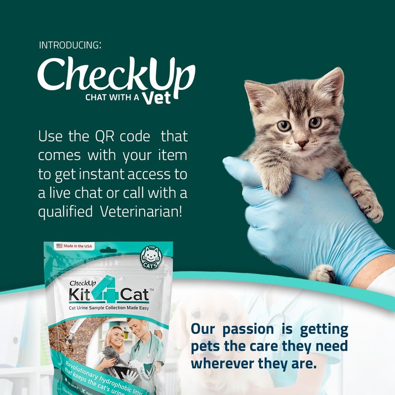 KIT4CAT 2lb Hydrophobic Cat Litter for Urine Collection, Hydrophobic Sand