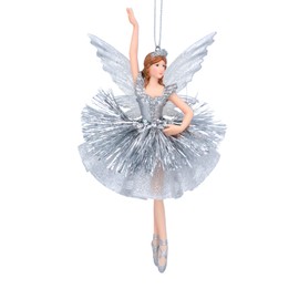Grehge m Single Fairy Christmas Hanging Decoration | Silver