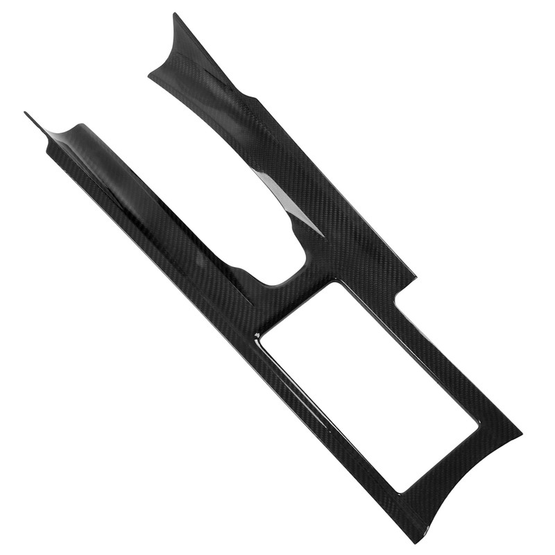 Carbon Fiber Center Console Gear Shift Cup Holder Panel Cover